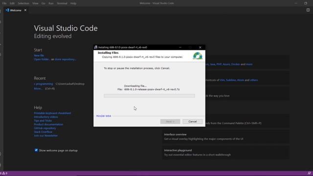 Installing Visual Studio Code and Running your first C Program