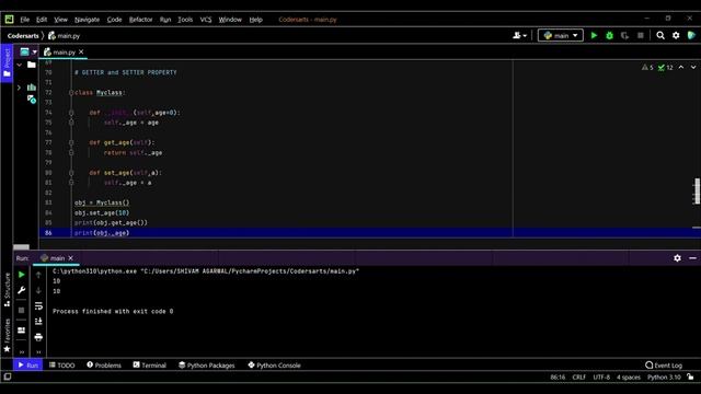10. How To Define Getter and Setter Method in Python | OOPs Concepts in Python