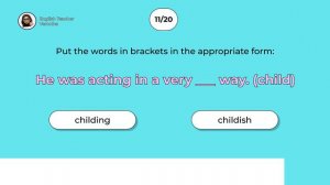 Vocabulary Exercise / Prefixes and Suffixes