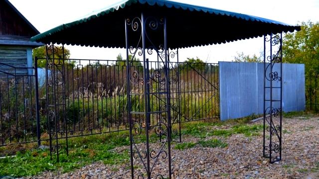 Недорогая беседка для дачи из металла, простая конструкция, Днепр смотреть онлайн