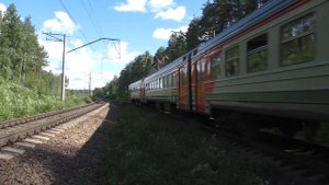 Электропоезд ЭД2Т-0023 на Октябрьской железной дороге!