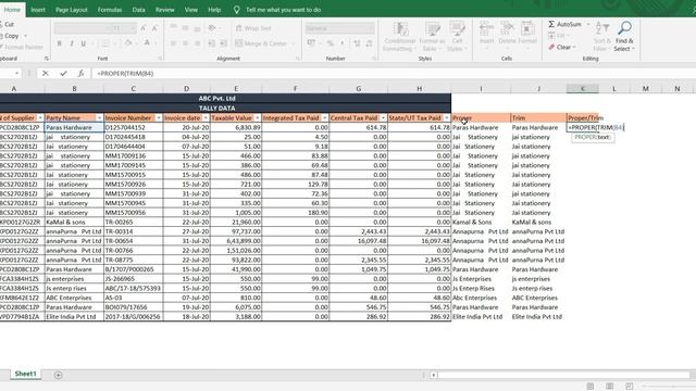 #Excel #AdvancedExcel #ExcelHindi   Formulae of Mid, Left, Proper, Trim in Hindi
