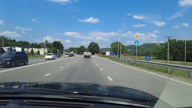 Лазаревское - Москва по М4 Дон Серпантин и равнина из окна автомобиля Бескрайние просторы Родины