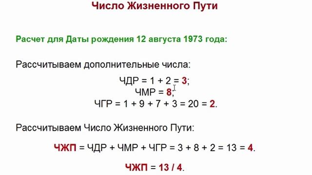 Расчет Числа Кармического долга