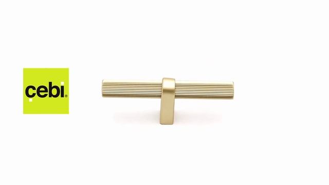 424131636 Ручка мебельная CEBI A4241 016 мм STRIPED (в полоску) цвет PC35 матовое золото полимер смотреть онлайн