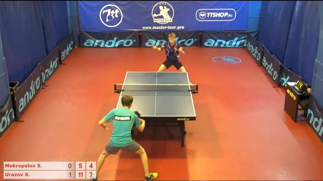 Настольный теннис матч 300818 4 Мокрополов Сергей Уразов Святослав смотреть онлайн