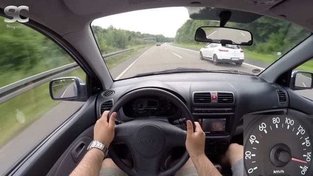 Kia Picanto 1.1 (2006) on German Autobahn - POV Top Speed Drive смотреть онлайн
