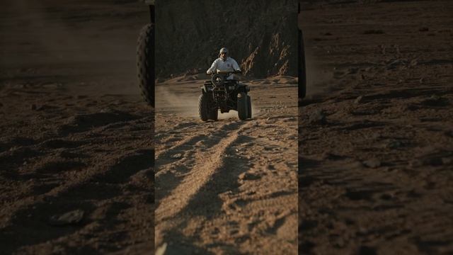 Arabic Man Riding With his Quad Thowards the Camera at High Speed [Short]