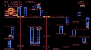 Donkey Kong Atari 8-Bit (Hack) Emulated Gameplay #1 The Improved Beta Graphics