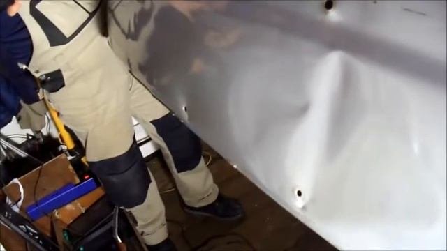 Удаление сложной вмятины без покраски. Мастерская  