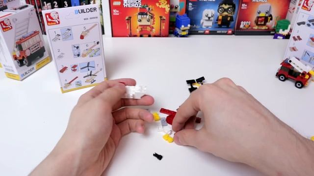 Мини-конструктор "LEGO" по 50 рублей. (пожарная техника Sluban) смотреть онлайн