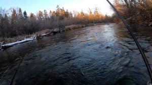 Закрытие рыбалки по жидкой воде на горной речке.(часть1.)