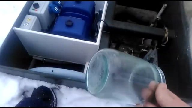 Работа септика ТОПАС зимой (контроль качества очистки ) смотреть онлайн