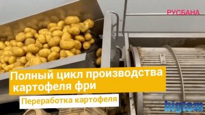 Технология подготовки к заморозке для производства картофеля фри