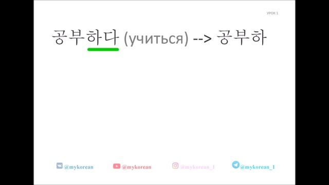 Корейский язык. Урок 1. Глагол, инфинитив, основа глагола. смотреть онлайн