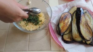 Рулетики из баклажанов с сыром и чесноком
