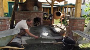 Пол в летней кухне