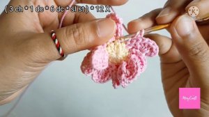 konektor masker rajut camelia | crochet mask connector