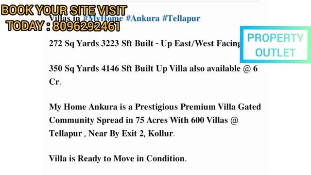 (ID:POT75)VILLA FOR SALE@TELLAPUR@MOKILA|89 lakhs|1.5cr|2.5cr|2.8cr|3cr|4cr|5cr|6cr|7cr смотреть онлайн