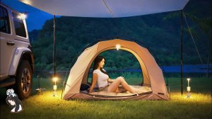 Одиночный поход на сказочном берегу реки, где наступила осень💗 | звуки природы | АСМР релакс