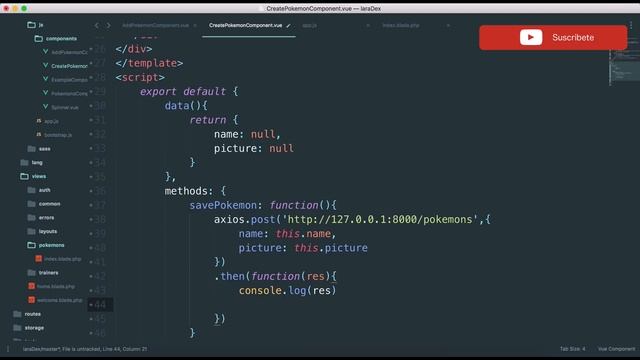 45 - Curso de Laravel 5.6, Creando Pokemon con Vue смотреть онлайн