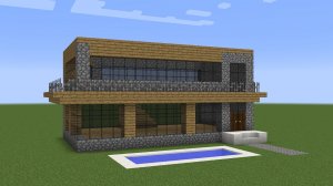 Майнкрафт - Как построить каменный загородный дом. Minecraft
