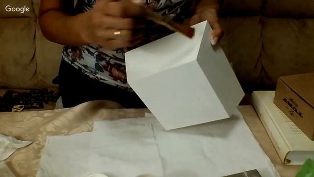 Декупаж сухарницы-конфетницы. Ольга Жебчук