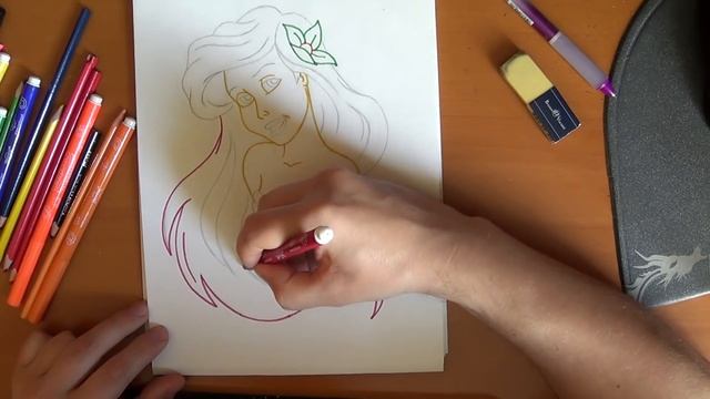 How to draw Ariel the little mermaid, Como dibujar a la Sirenita, Как нарисовать русалочку Ариэль смотреть онлайн