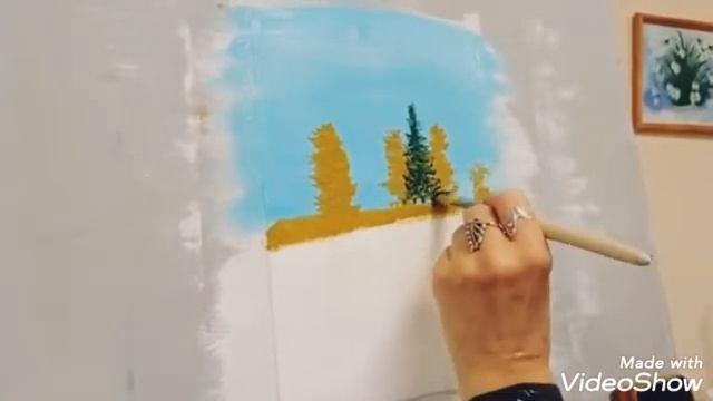 Интуитивное рисование. Осенний пейзаж. Занятие 1. смотреть онлайн