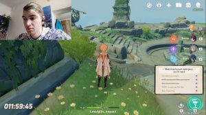 Genshin Impact за 24 часа | Пройти Геншин Импакт за сутки патч 1.1 / Реакция на GL1n