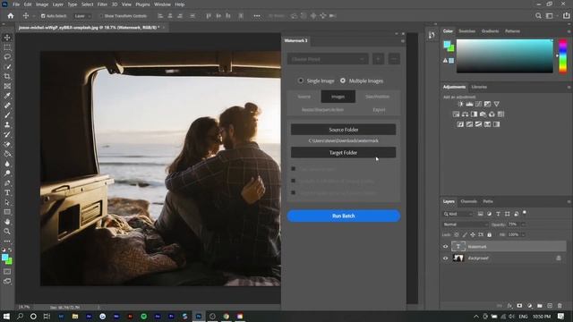 How to Watermark Multiple Photos in Photoshop CC! (Tutorial) смотреть онлайн