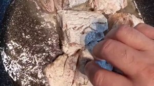 Жареная скумбрия.