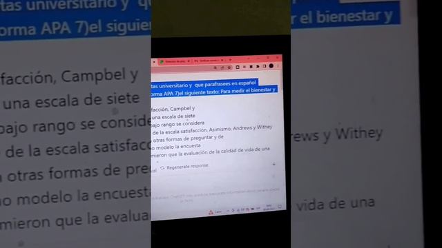 cómo usar el CHAT GPT para parafrasear y evitar el plagio en la TESIS normas APA 7