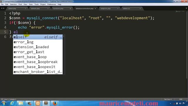 PHP Web Development   How To Make A Website Tutorial 29   Mysql Table  Database Connection