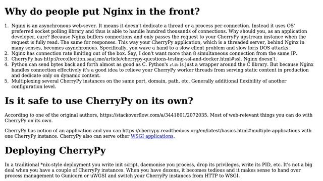 Deploying CherryPy apps: Standalone, WSGI Server or NGinx? (2 Solutions!!) смотреть онлайн