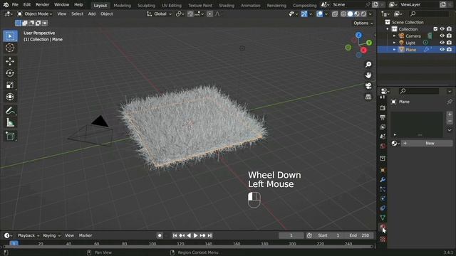Создание травы в blender за ОДНУ МИНУТУ