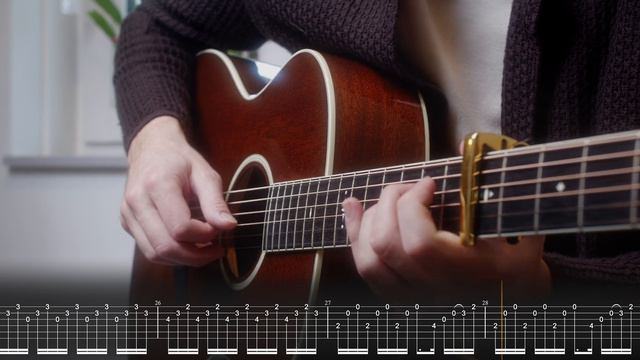 Einaudi - Una Mattina | Fingerstyle guitar | Tab смотреть онлайн