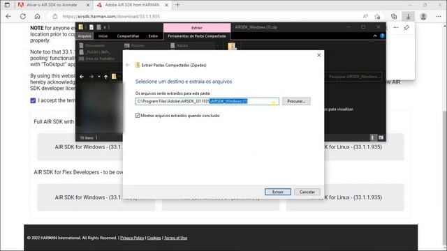 Enable / Install AIR SDK in Animate