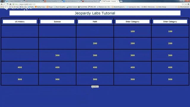 JeopardyLabs.com Tutorial