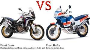 Honda CRF 1000 L Africa Twin vs Honda XRV 750 Africa Twin Test specification comparison
