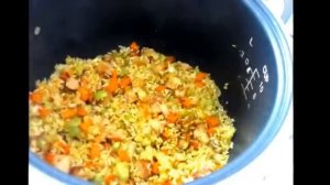Рис с овощами в мультиварке