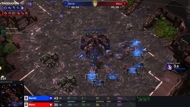 Starcraft II IEM Katowice 2024 Feb11 Serral(Z) v Maru(T) Game 3 MAPS - [ESL] Hard Lead смотреть онлайн