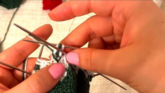 Жаккард "Цветы" для носков и следков (#knittingtutorialforbeginners #knittingsocks #вязаныеноски)