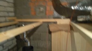 Потолок в бане.