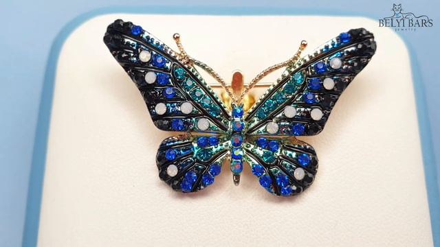 Брошь синяя бабочка смотреть онлайн