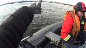 Отличная рыбалка на Енисее в декабре с лодки часть 1