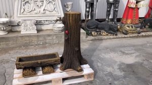 Новый пень кран из бетона. Кран дачный. Умывальник.