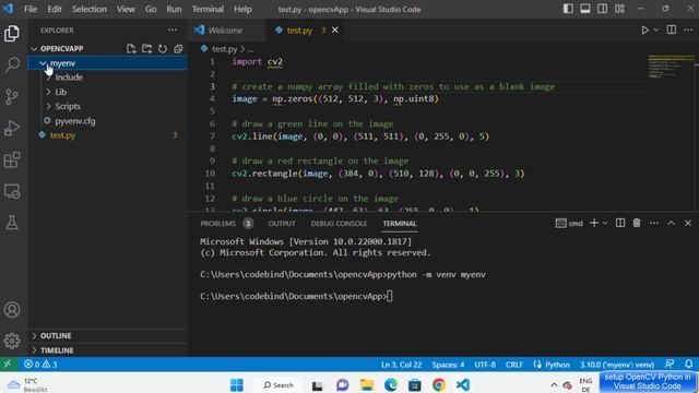 How To Install OpenCV Python in Visual Studio Code (Windows 11)