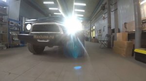 Nissan Patrol установка биксеноновых линз