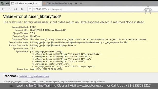 Build a Web Application using Django Framework part-2 | Python Classroom - Teqstories